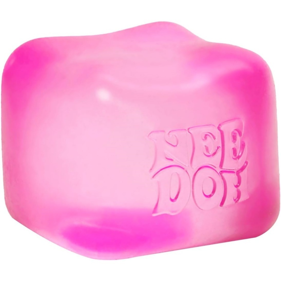 NeeDoh Nice Cube Solid Squish Pink