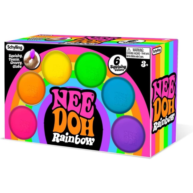 NeeDoh Rainboh Teenie Mini Globs 6 Pack